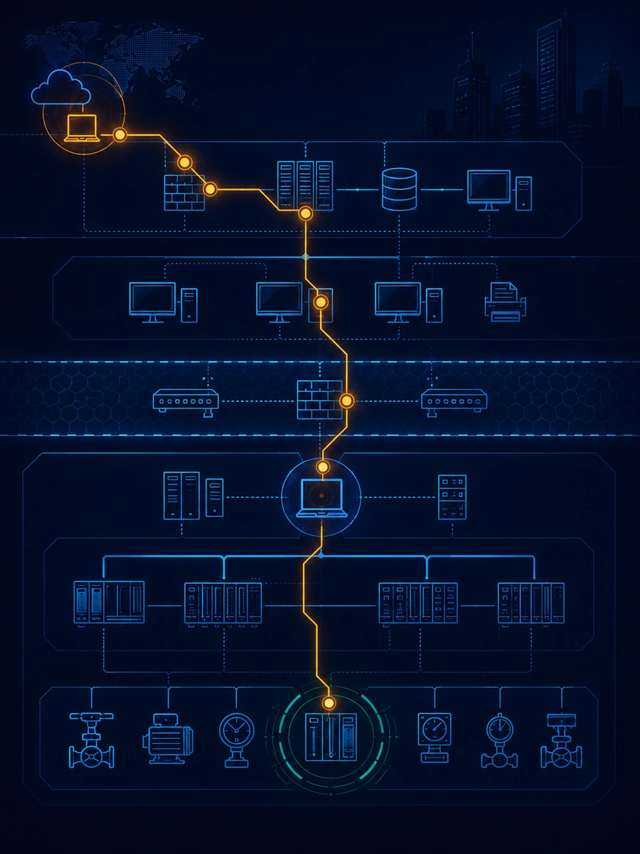 Cover of the report Mapping Attack Paths Across the IT/OT Boundary